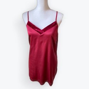 NWT Velvet Trimmed Wine/Burgundy Camisole